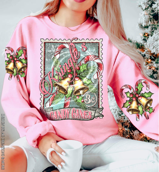 DTF Print Kringles Candy Canes