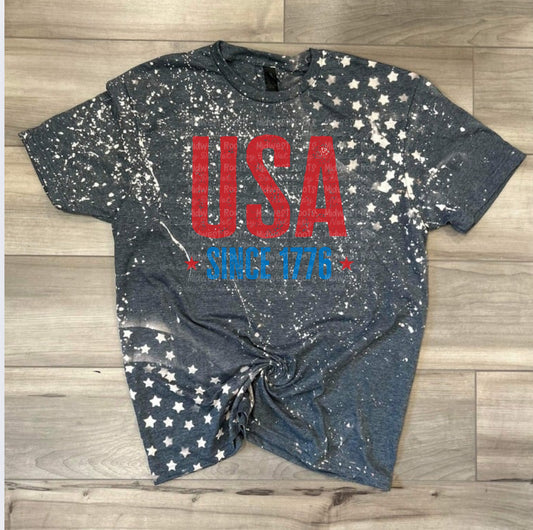 WS Completed USA 1776 Bleached Oh My Stars T-shirt