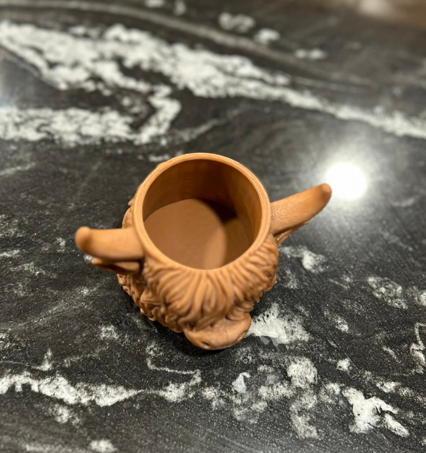 3D Printed Highland Cow Mini Planter