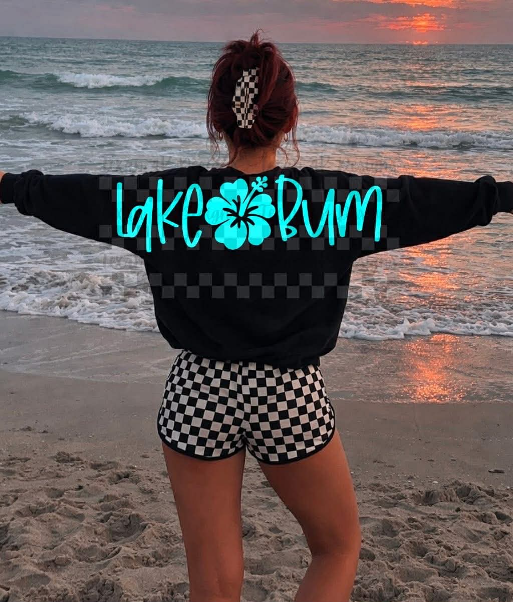 Lake Bum Oversized Arm Print Top