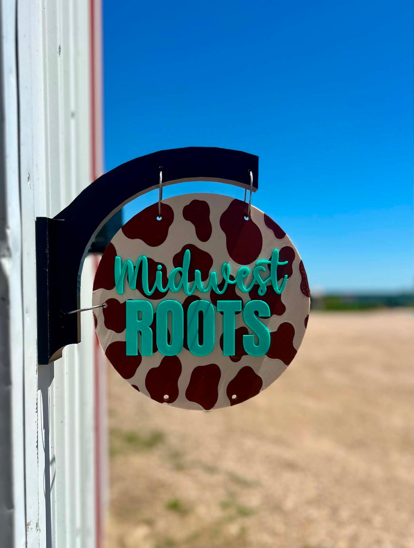 3D Printed Cow Print Backed Sign