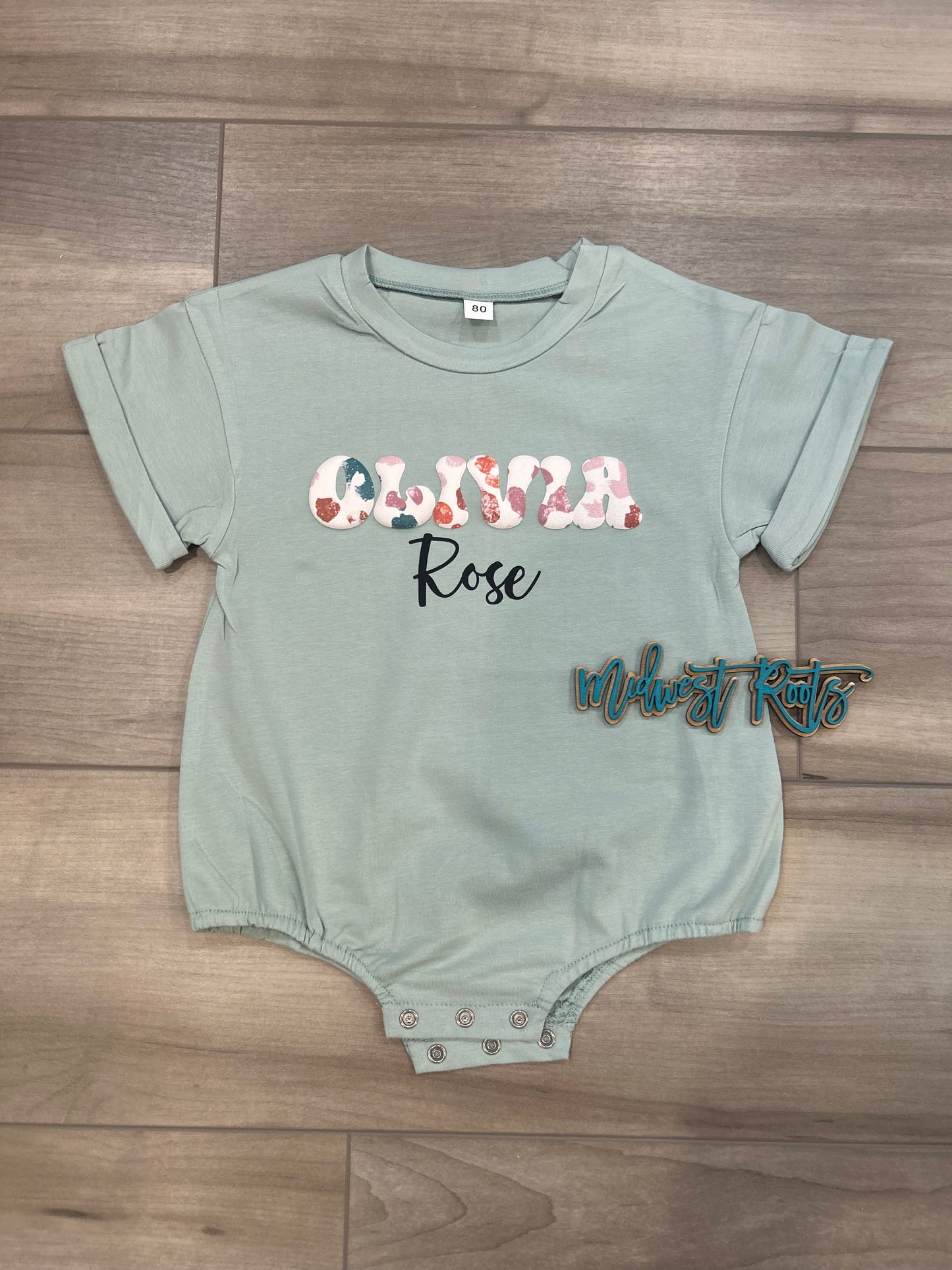 Kids Custom Name Fall Cheetah Puff Print Top