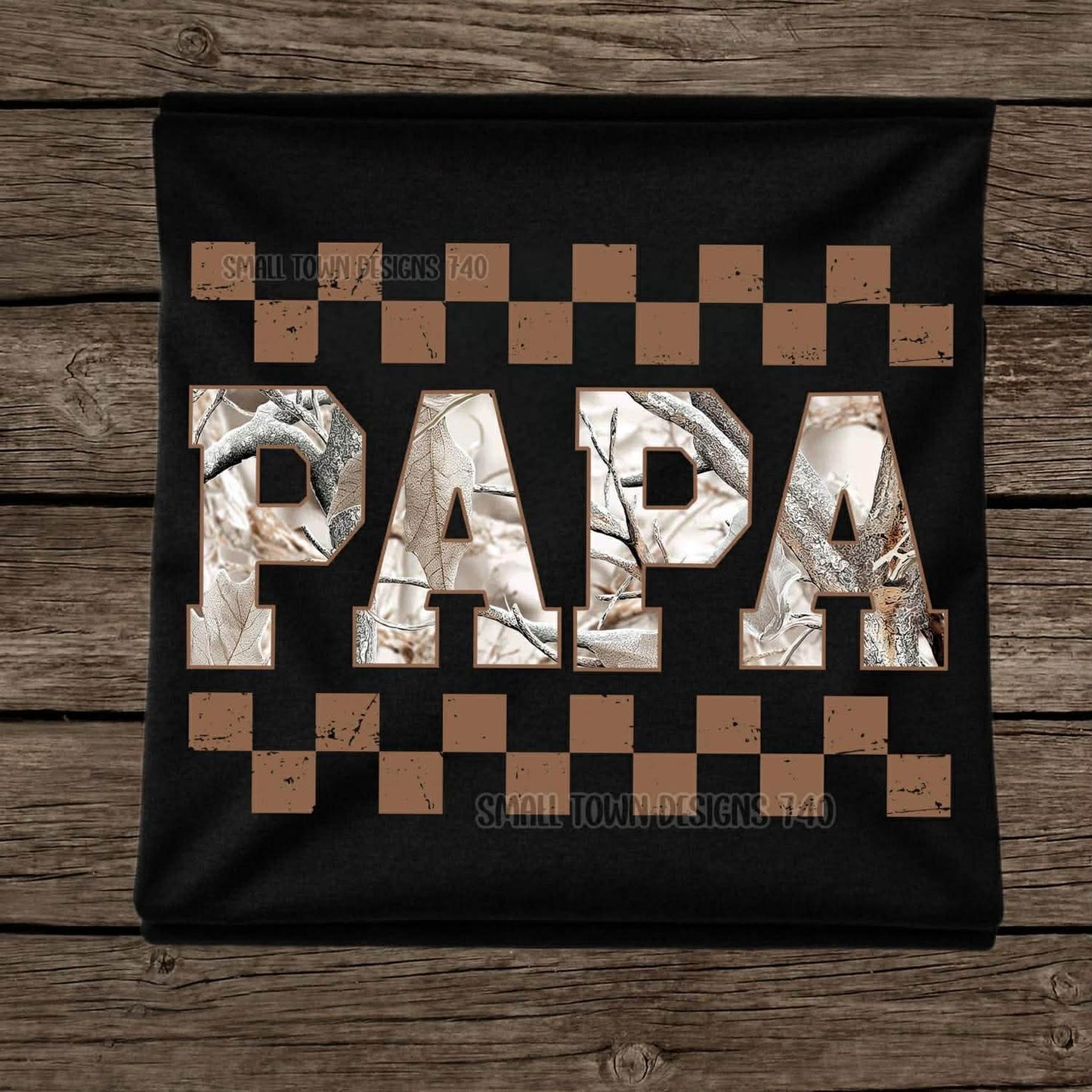 Papa White Camo Top