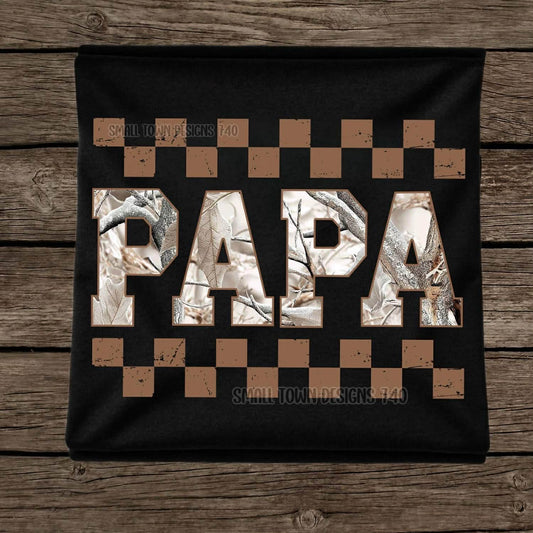 Papa White Camo Top