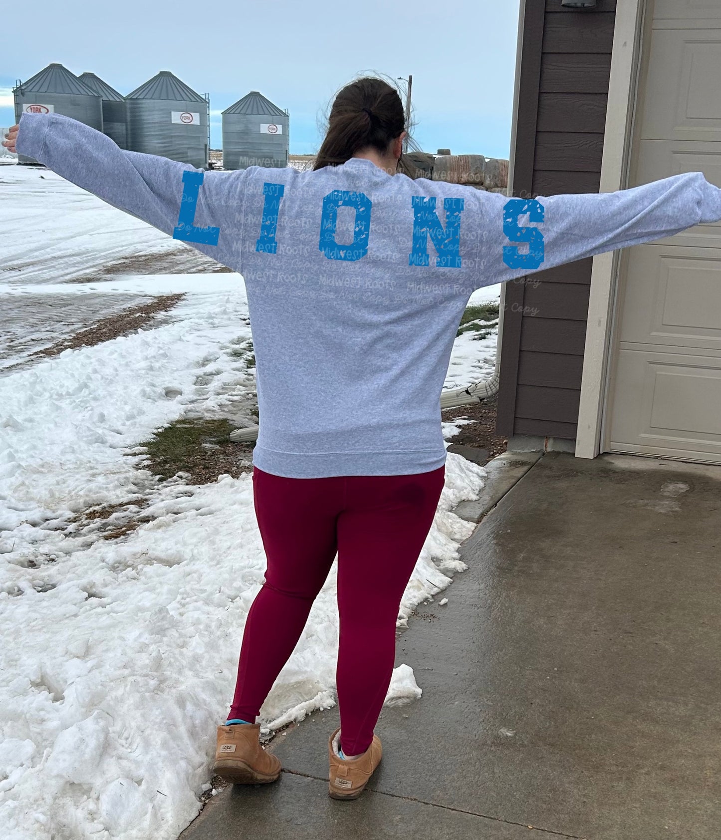 L!ons Oversized Arm Print Top