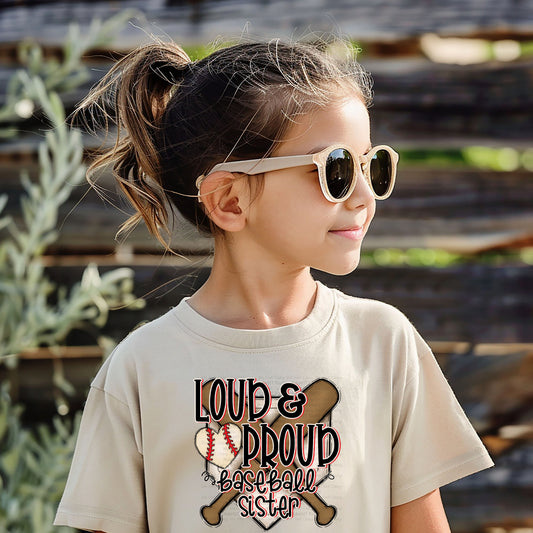 DTF Print - Loud & Proud Baseball Sister