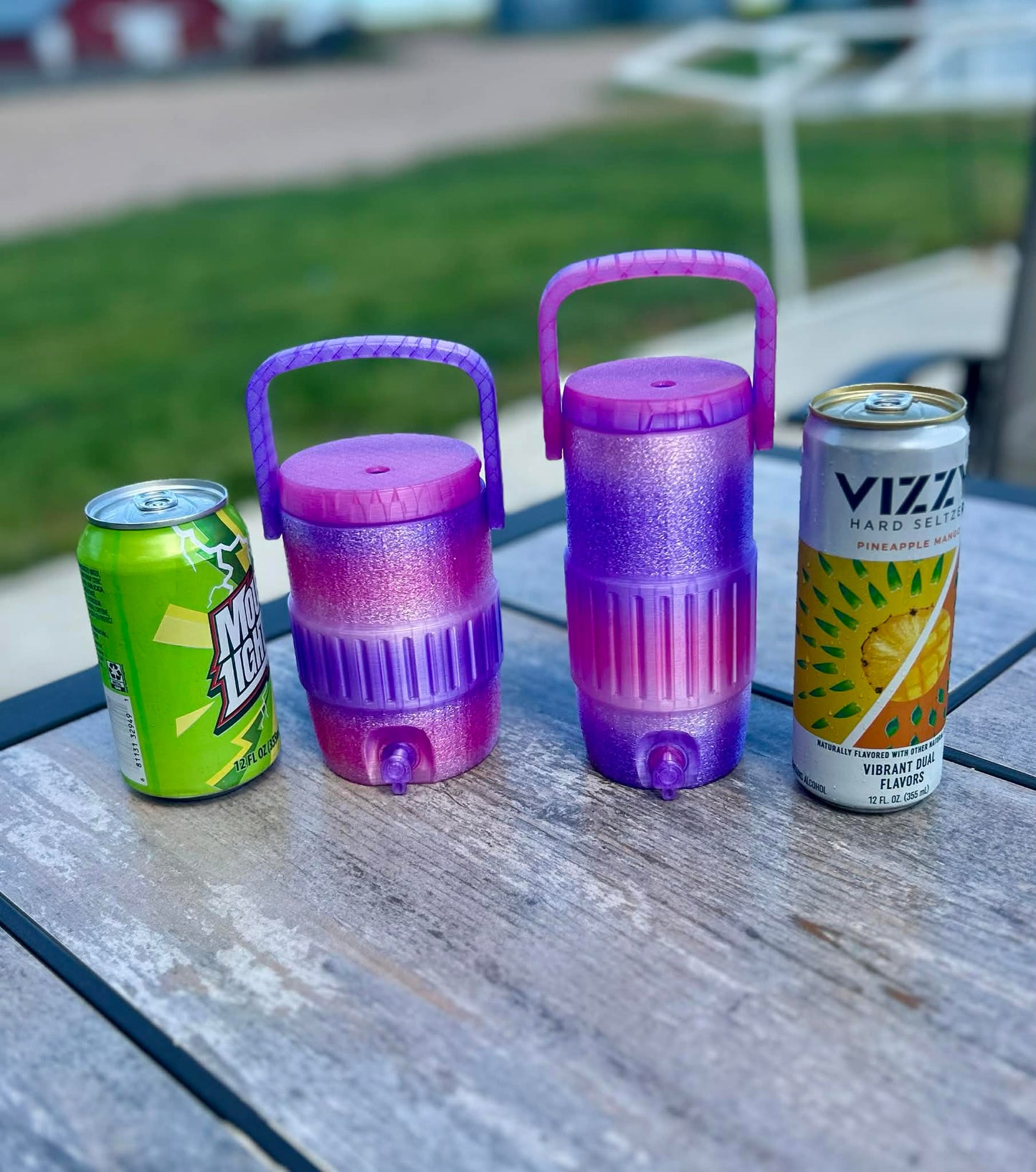 3D Printed Pink Purple Shimmer Can Cooler