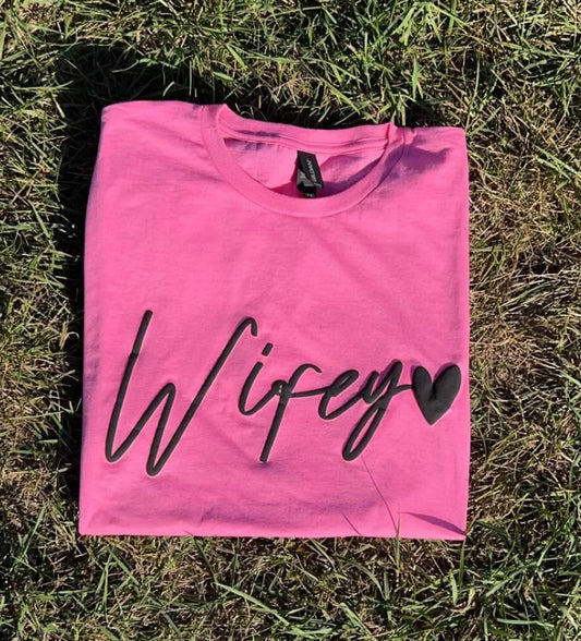 WS Completed Wifey Puff Print Top