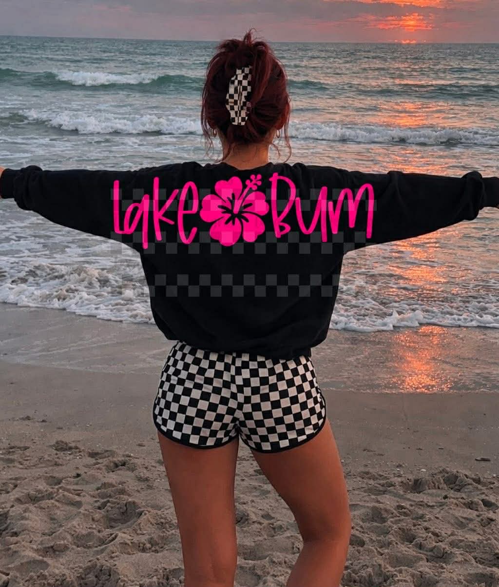 Lake Bum Oversized Arm Print Top