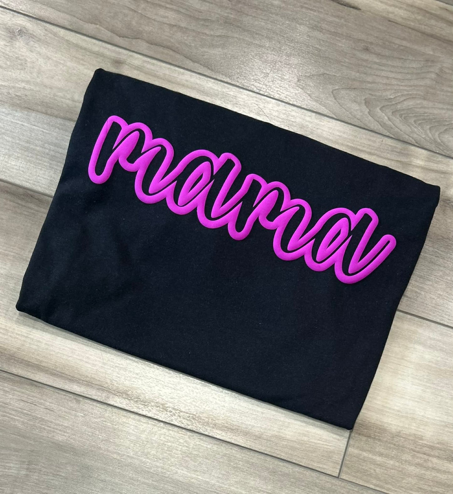 Mama Outline Puff Print Top