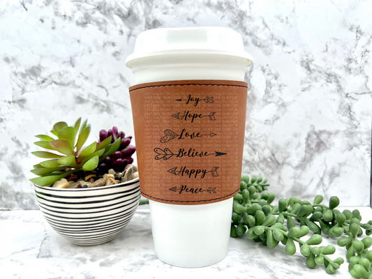 Joy Hope Love Coffee Sleeve