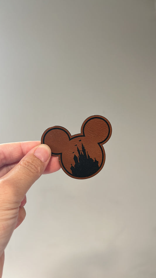 Mouse Ears Leatherette Hat Patch