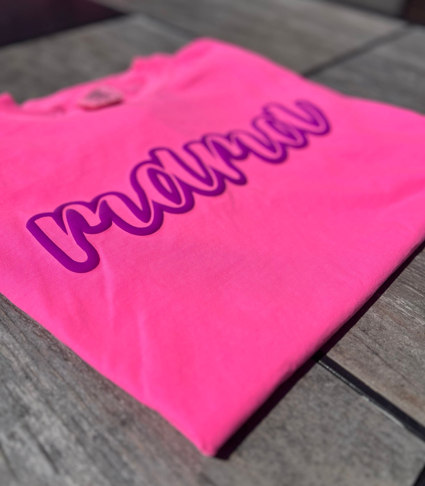 Mama Outline Puff Print Top