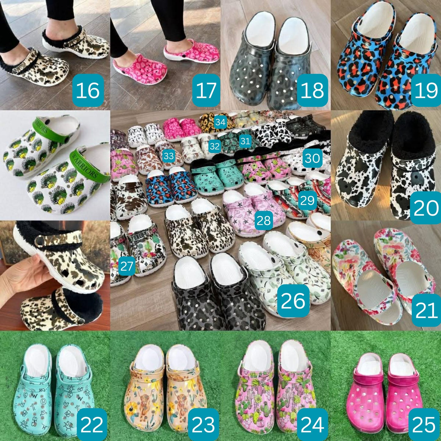 Pre Order Adult Patterned Clogs