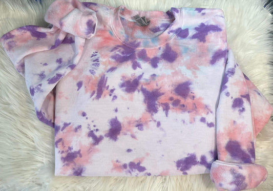 Blank Tie Dye Top in Fairy Dust