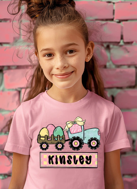 WS Completed Kids Girl Easter Tractor