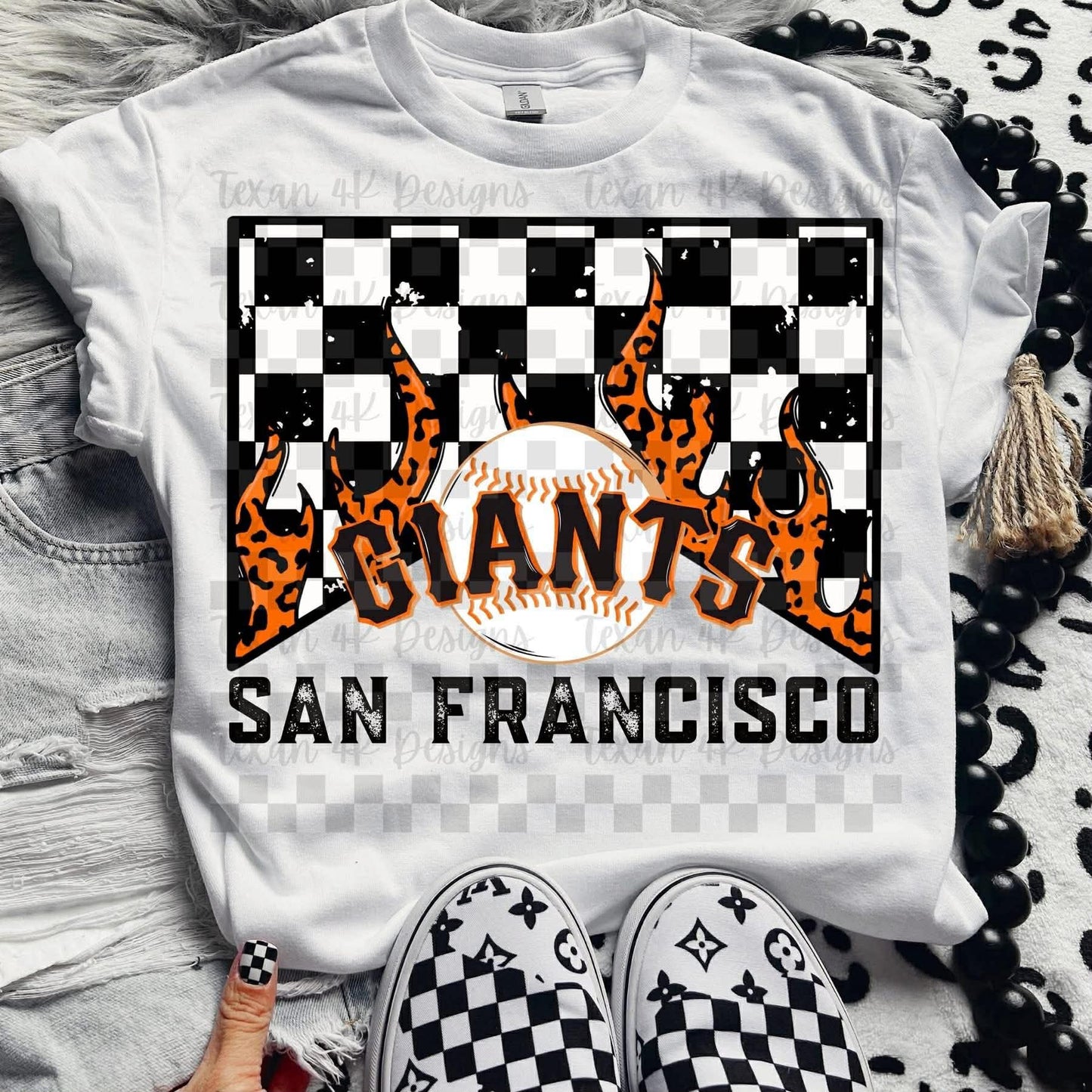 DTF Print - Flame Baseball Team