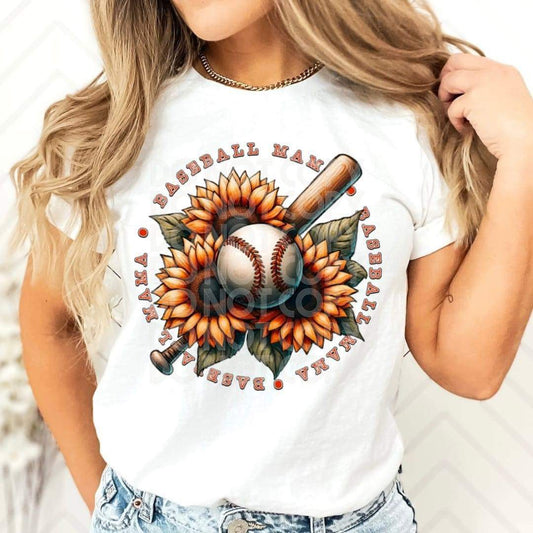 Sunflower Baseball Mama Top