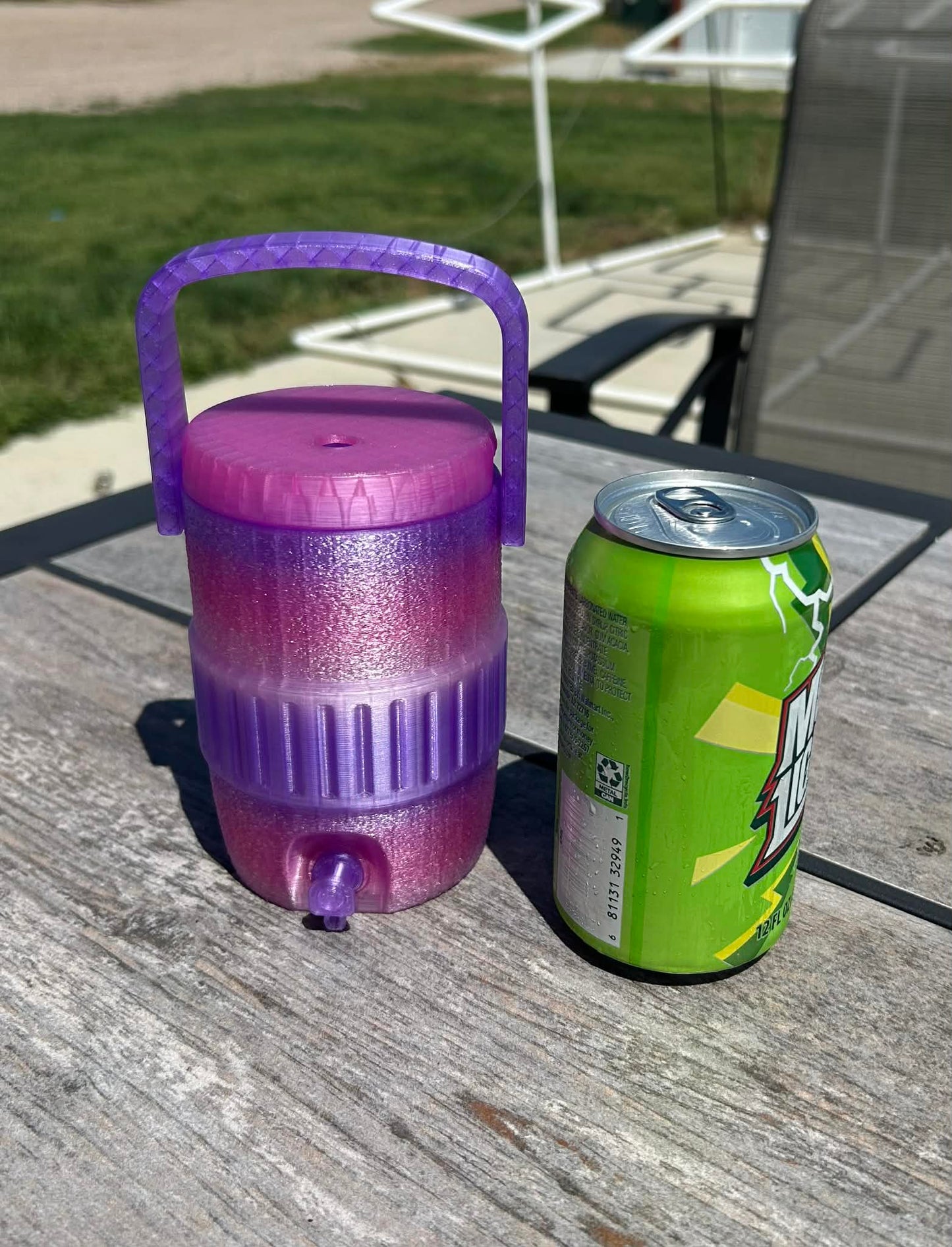 3D Printed Pink Purple Shimmer Can Cooler