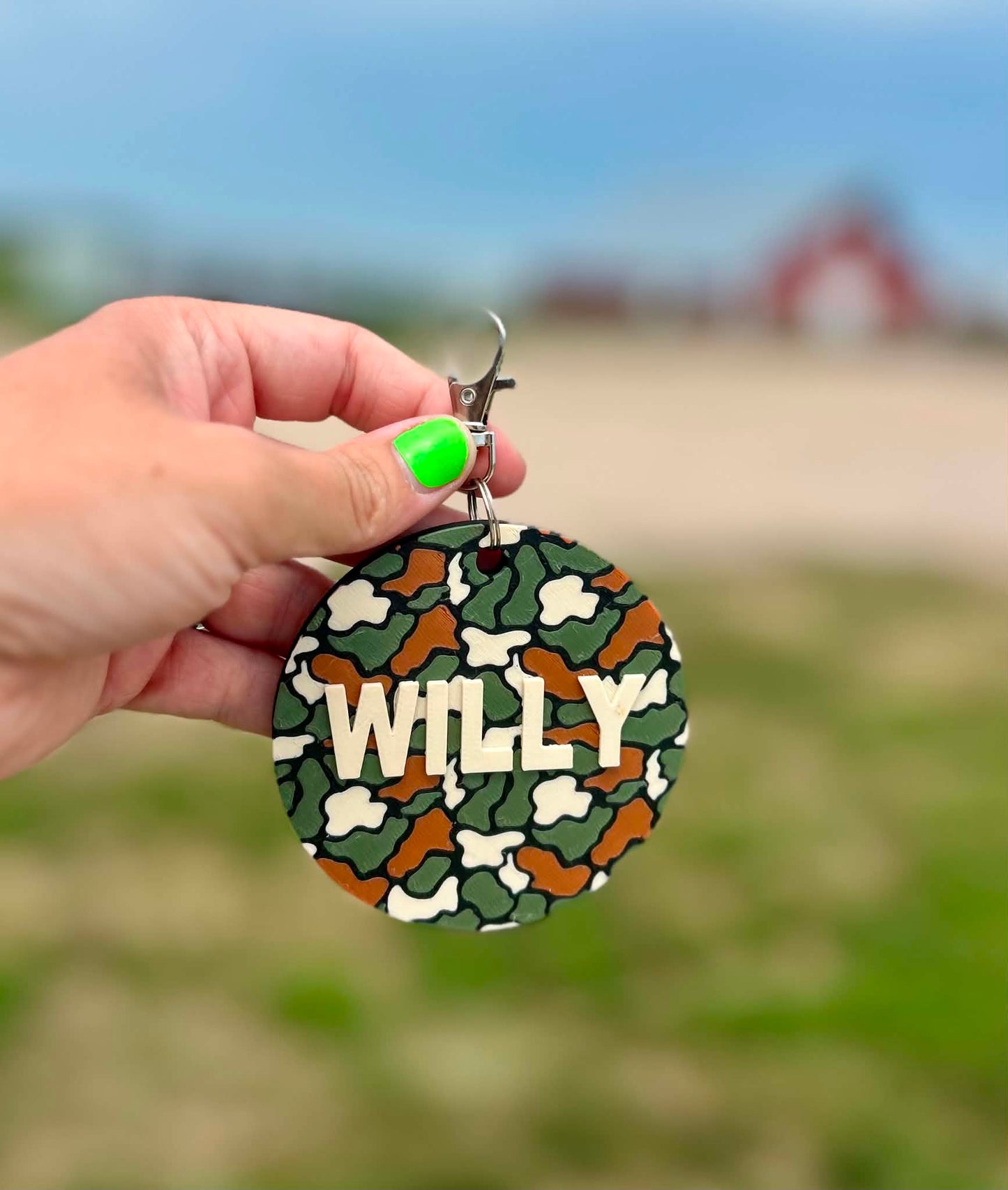 3D Printed Camo Bag Tag