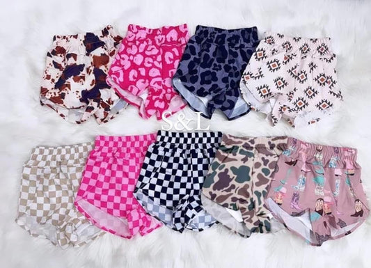 RTS Girls Printed High Waisted Shorts