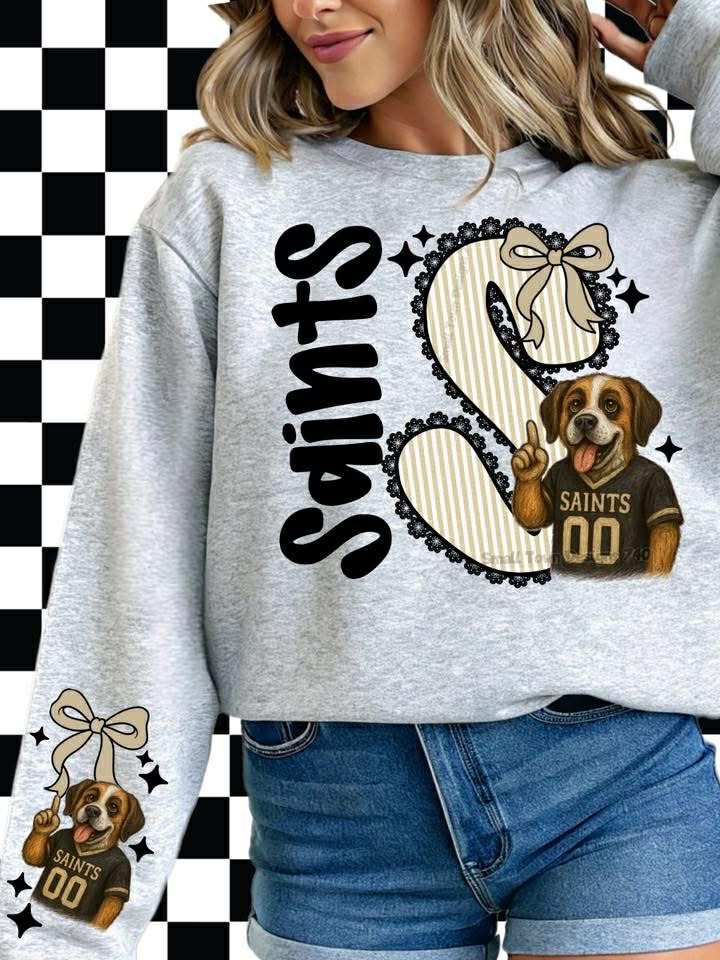 Saints Seersucker Top