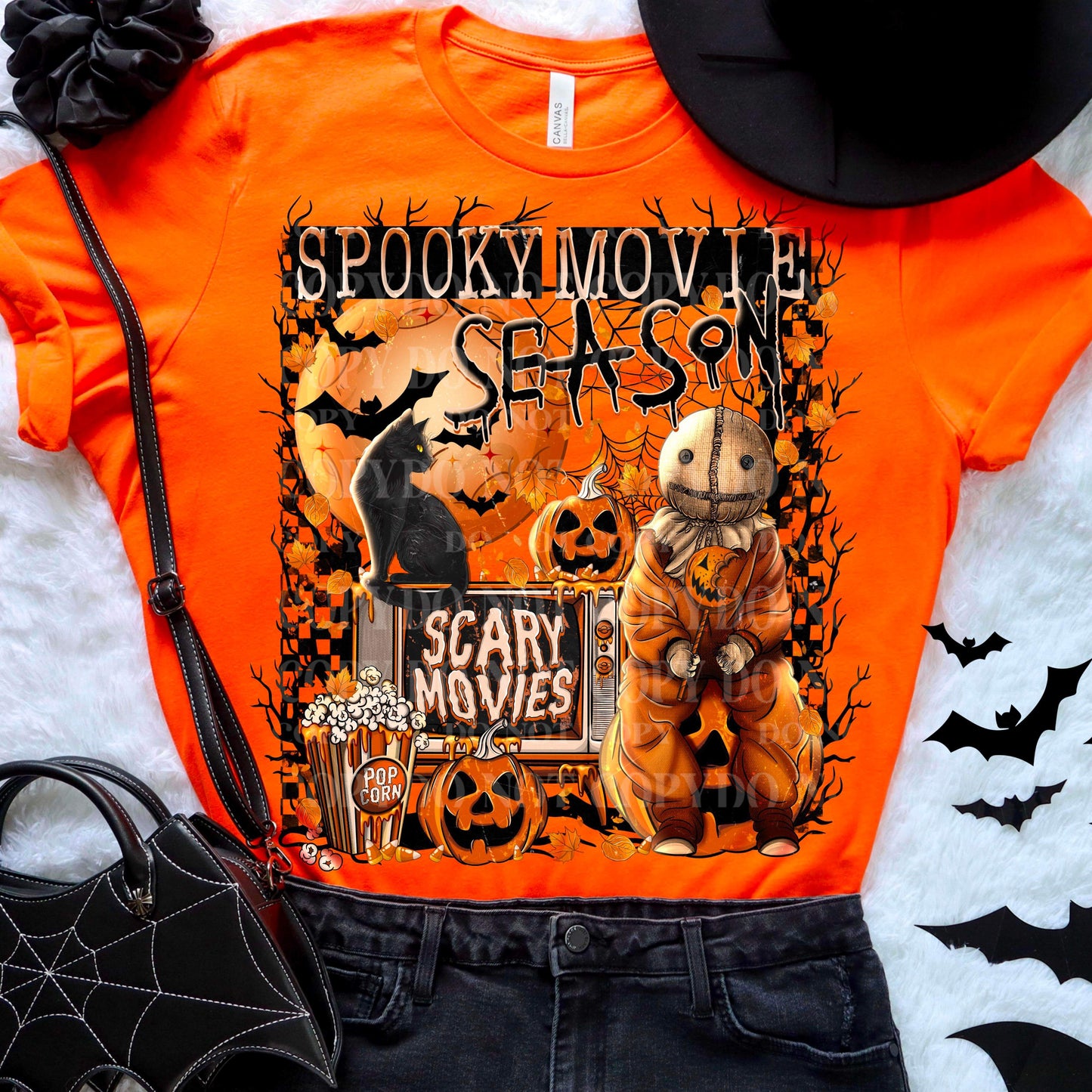 Spooky Movie Season Cat Top