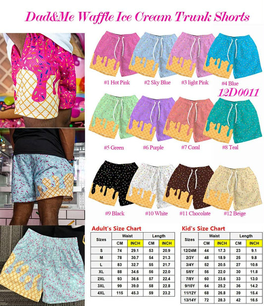 WS Pre Order Kids Waffle Ice Cream Trunk Shorts