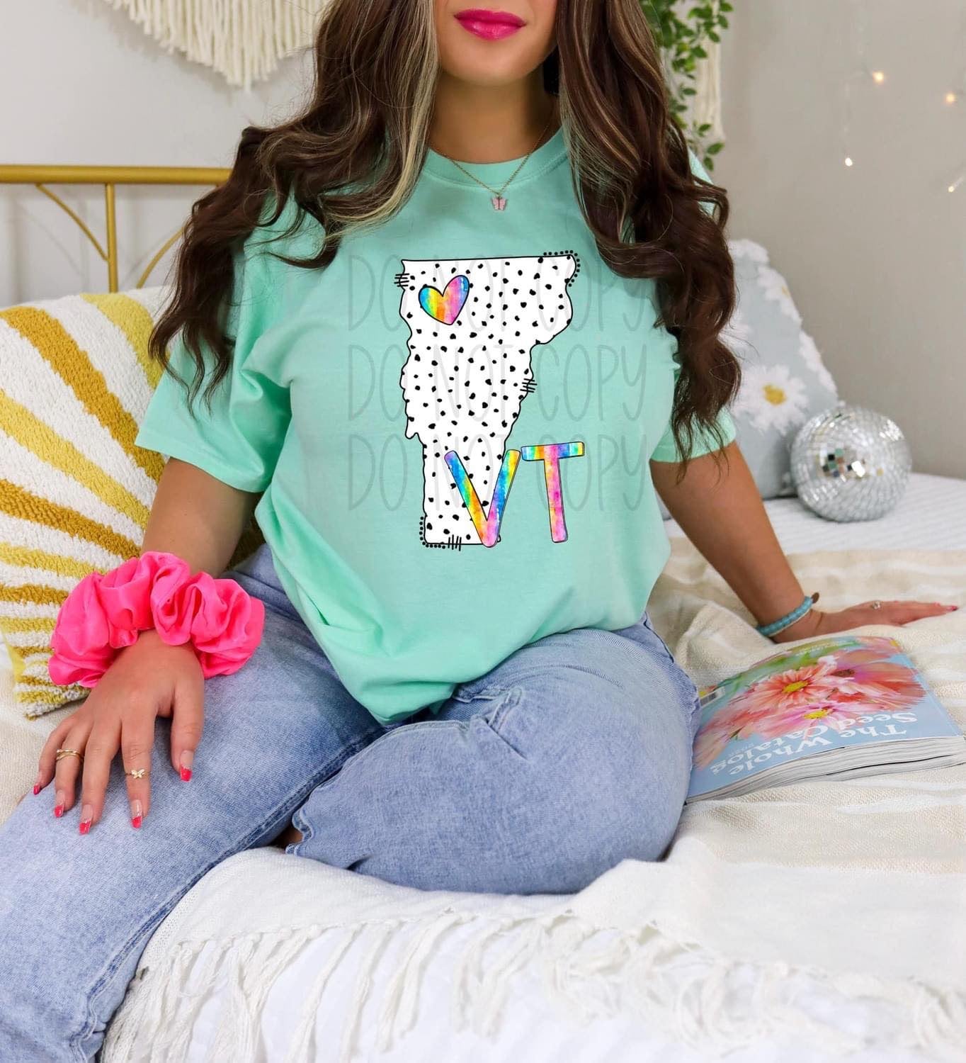 Dot & Rainbow State Tees Top