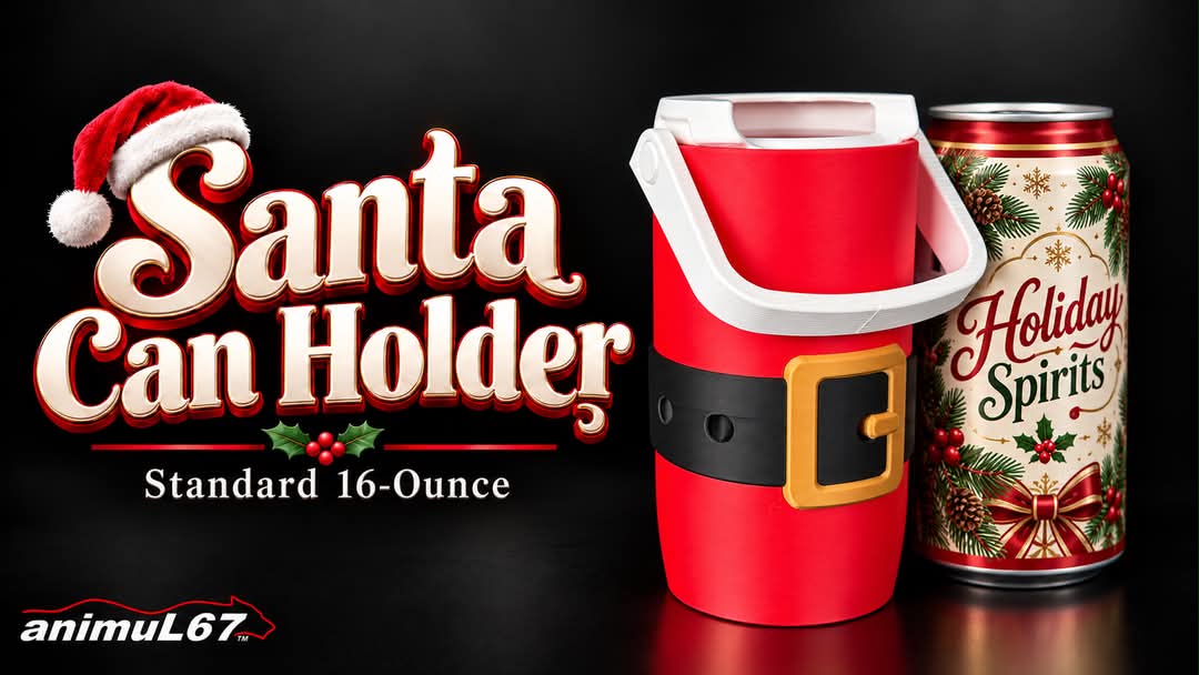 3D Printed Christmas Santa Can Holder