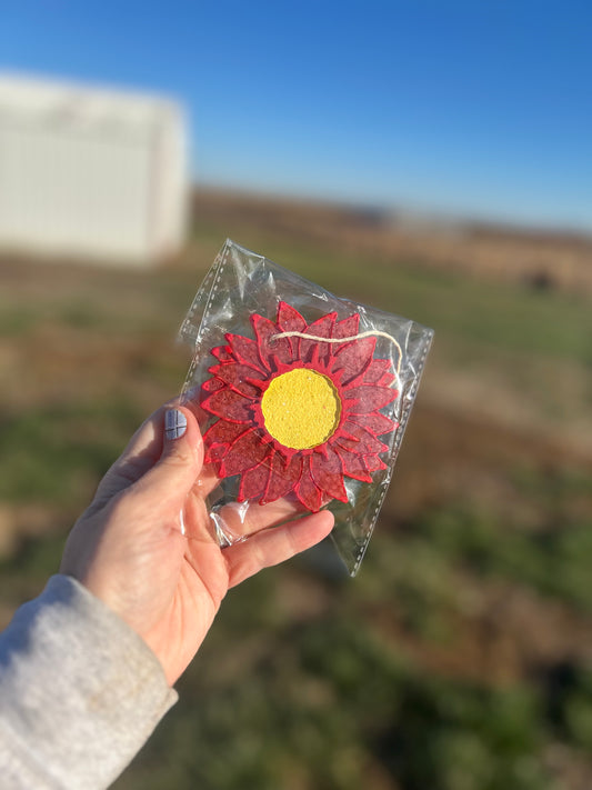 Red Flower Freshie in Spa Day Scent