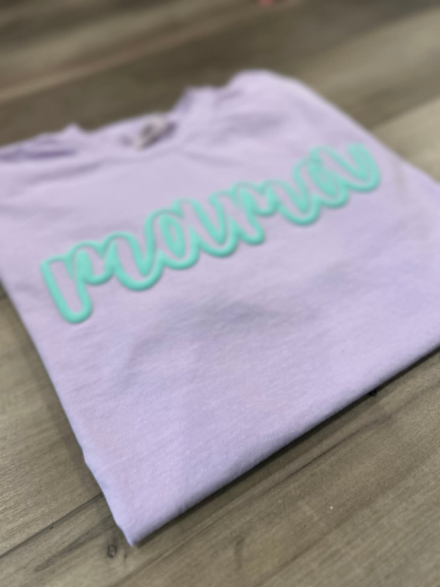Mama Outline Puff Print Top