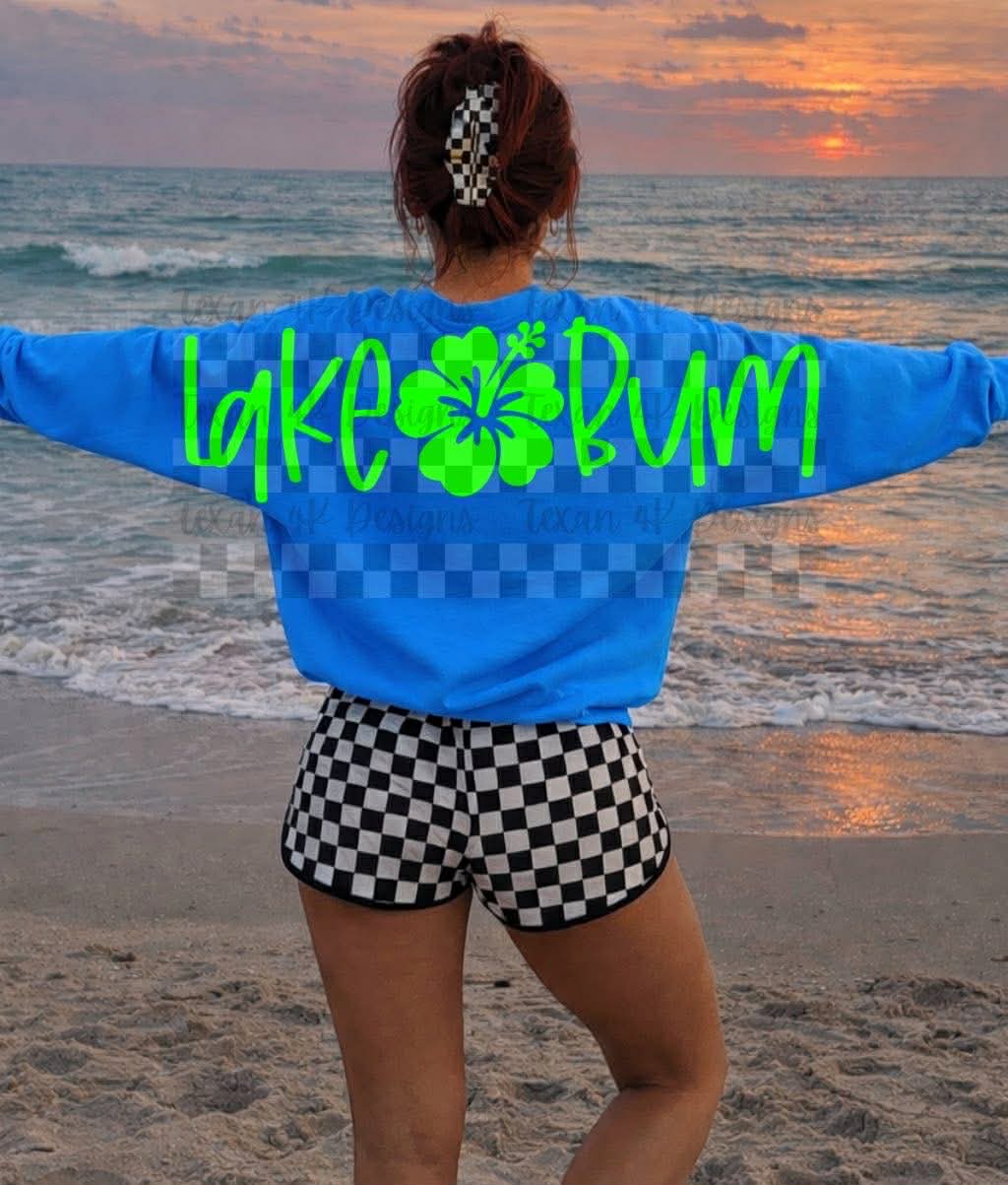 Lake Bum Oversized Arm Print Top