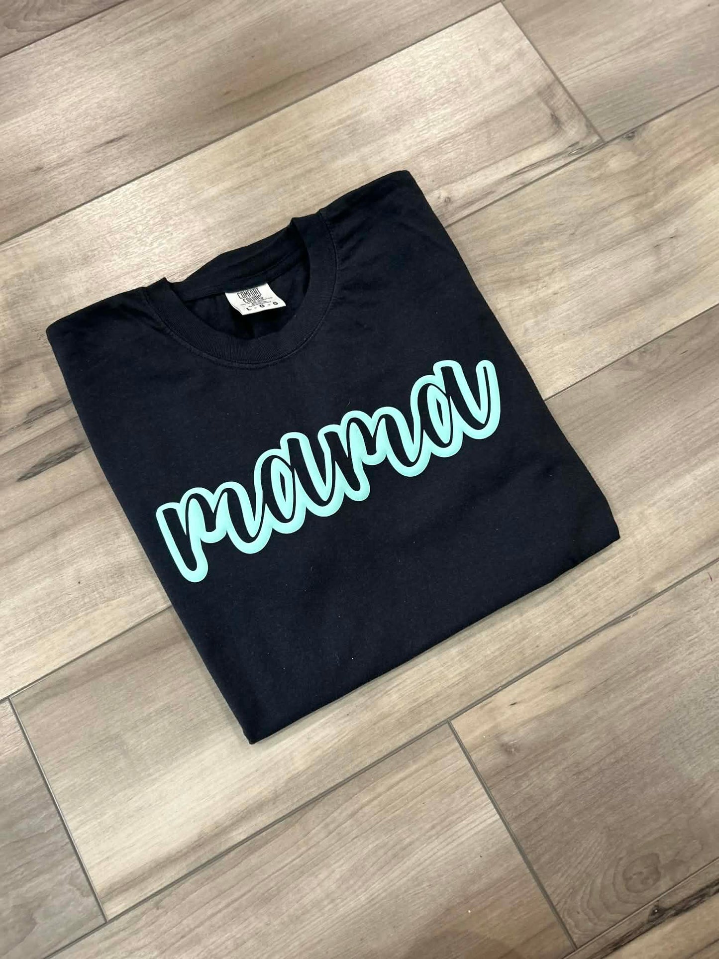 Mama Outline Puff Print Top