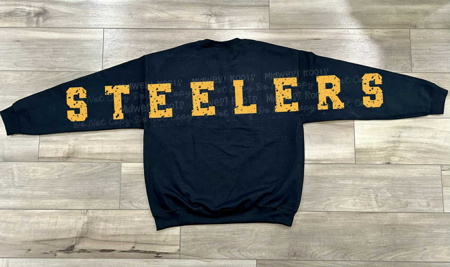 St33lers Oversized Arm Print Top