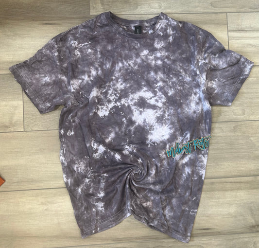 Blank Tie Dye Top in Black