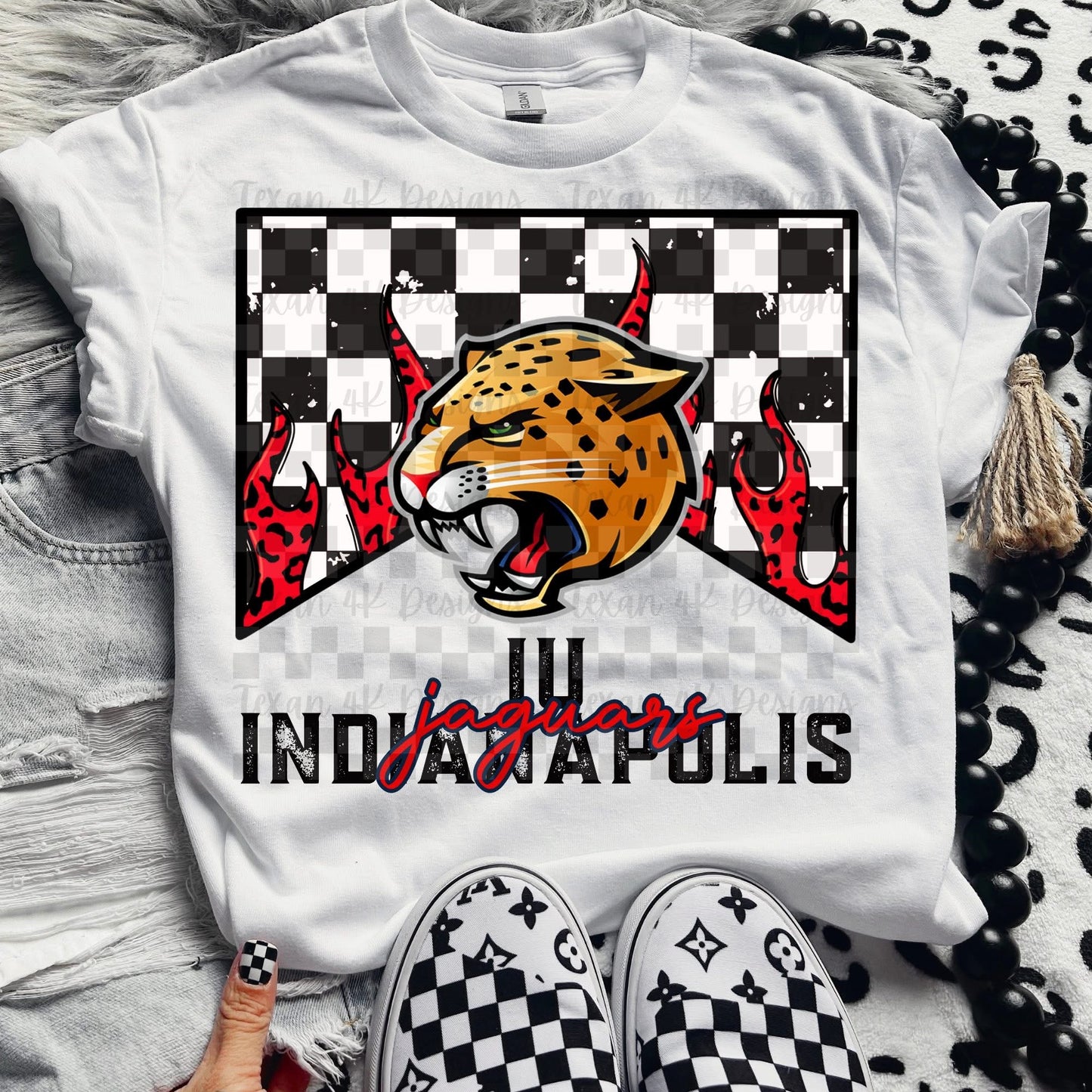 DTF Print - Leopard Flame - Top 32 College Teams