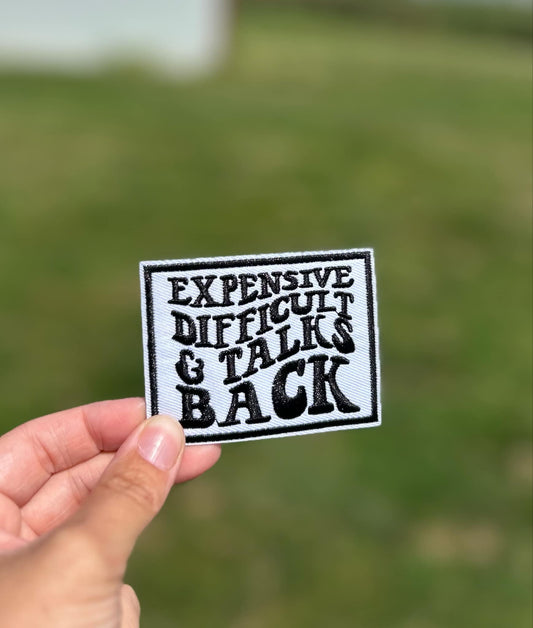 Expensive Difficult and Talks Back Hat Patch