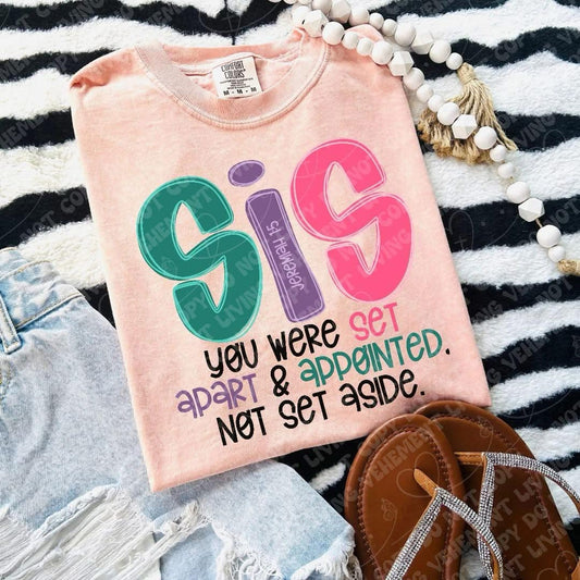WS Completed Top Sis You Were Set Apart
