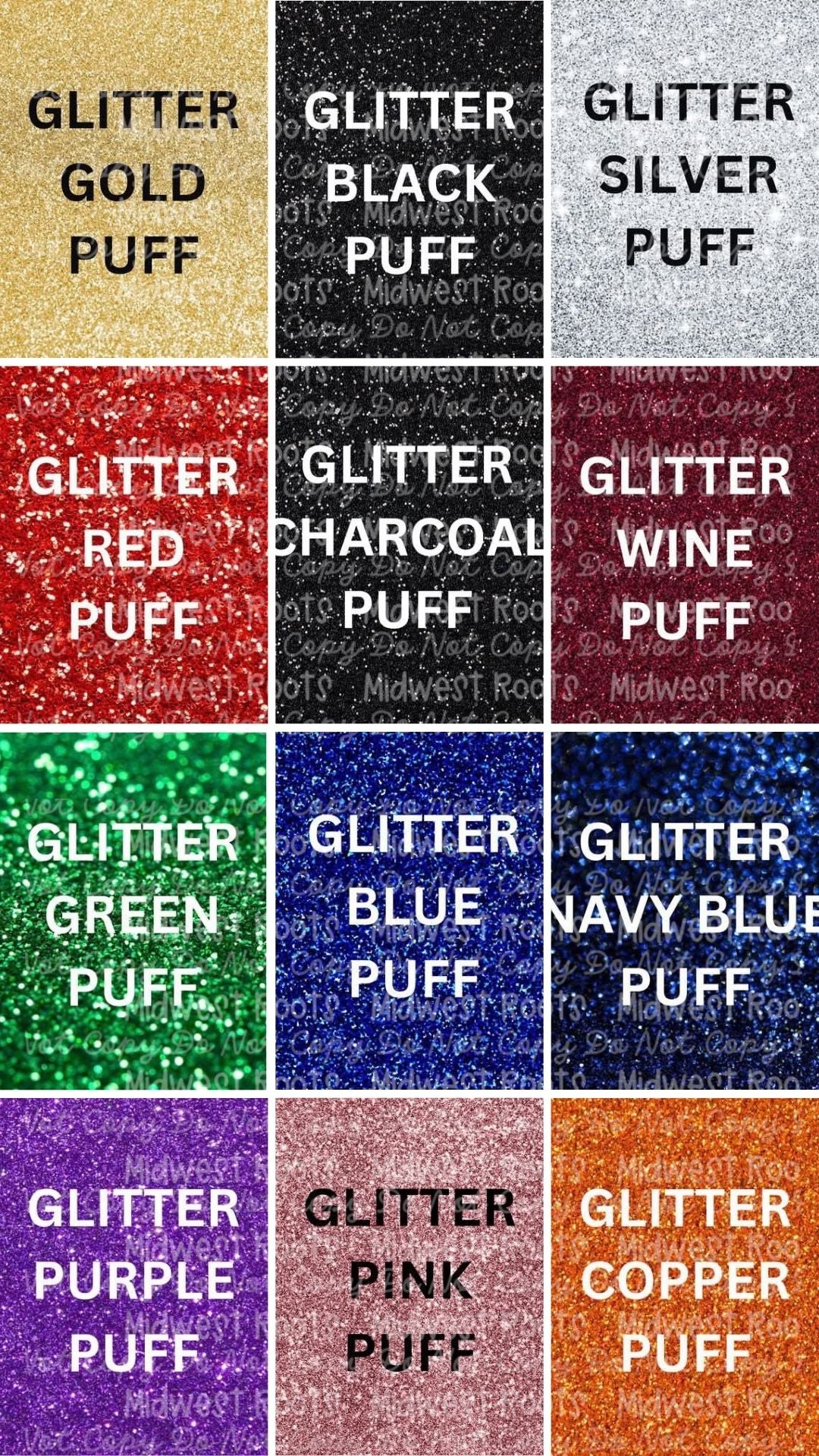 Custom Glitter Puff Print