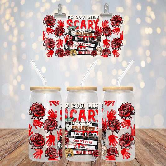 16oz glass can Do you like Scary Movies Sub Print