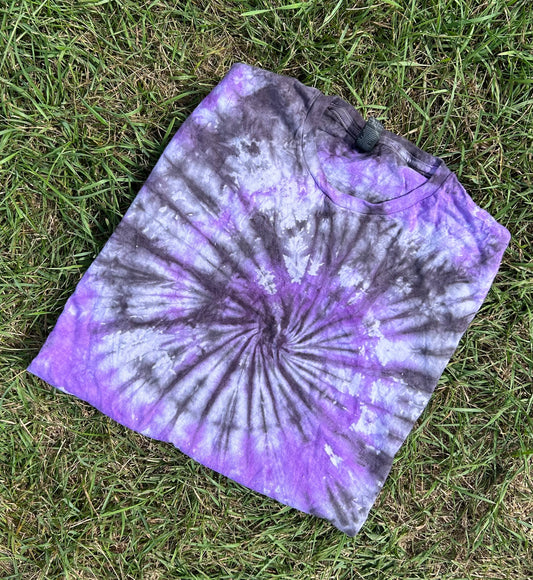 Blank Purple and Black Tie Dye Top Witches Cauldron