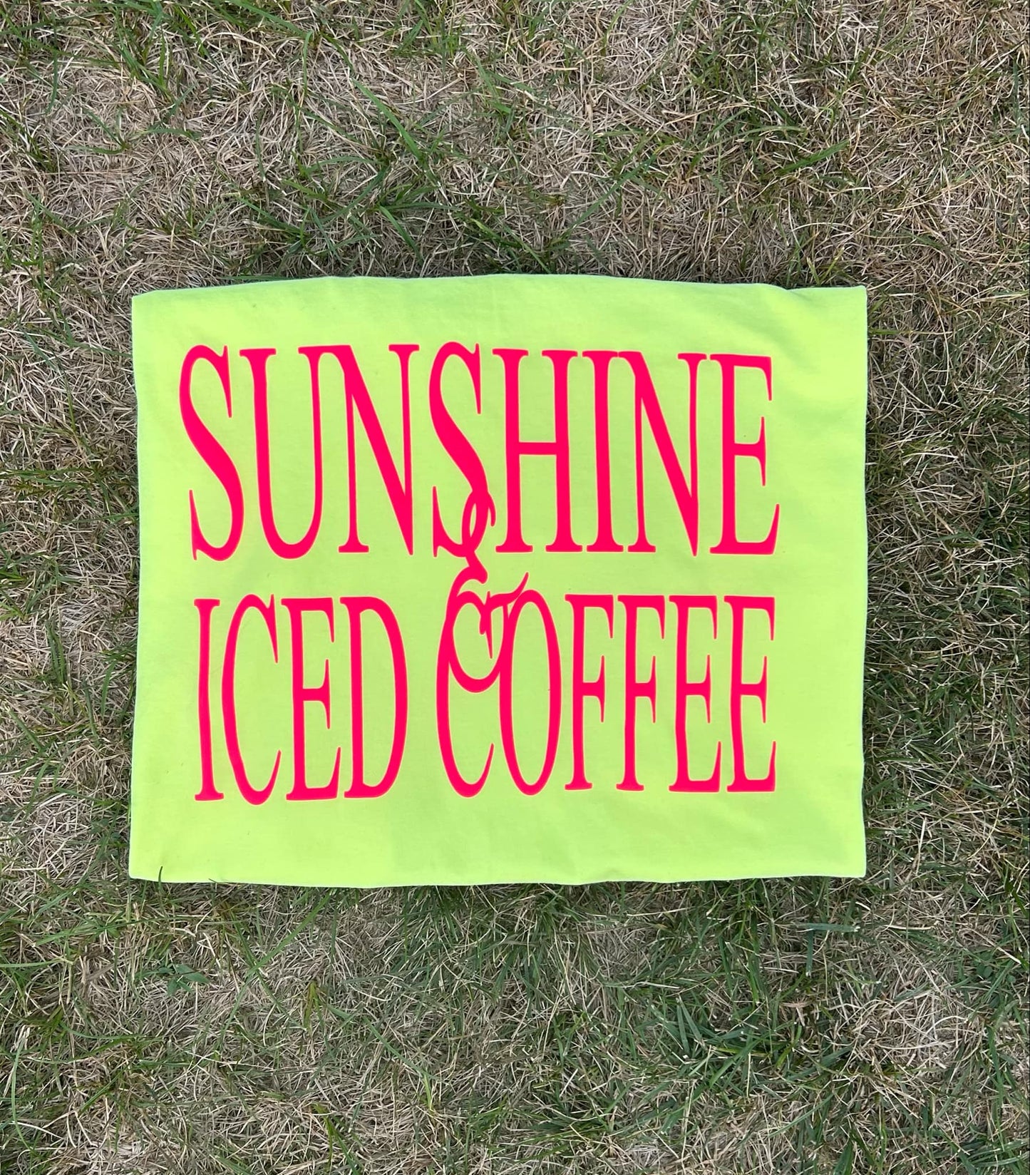 Sunshine & Iced Coffee Puff Printed Top