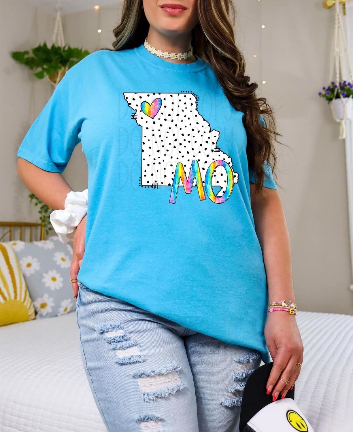 Dot & Rainbow State Tees Top