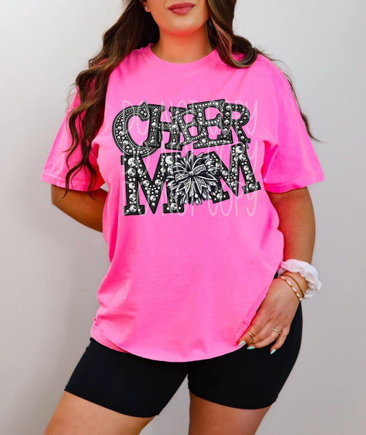 Cheer Mom Faux Bling Top