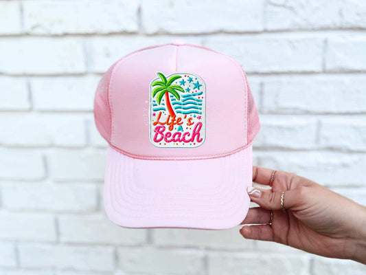 WS Completed Lifes a Beach Foam Trucker Hat