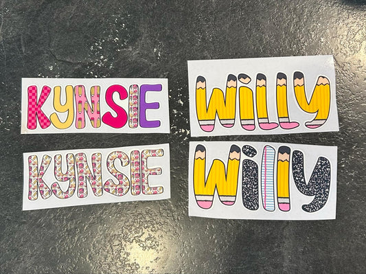 School Name Sticker