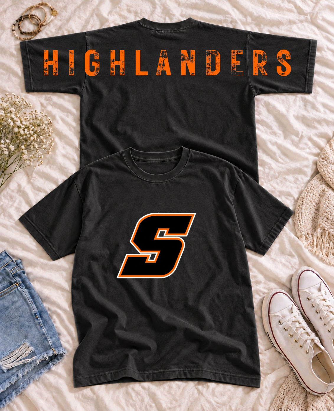 Scotland Highlanders Oversized Arm Print Top