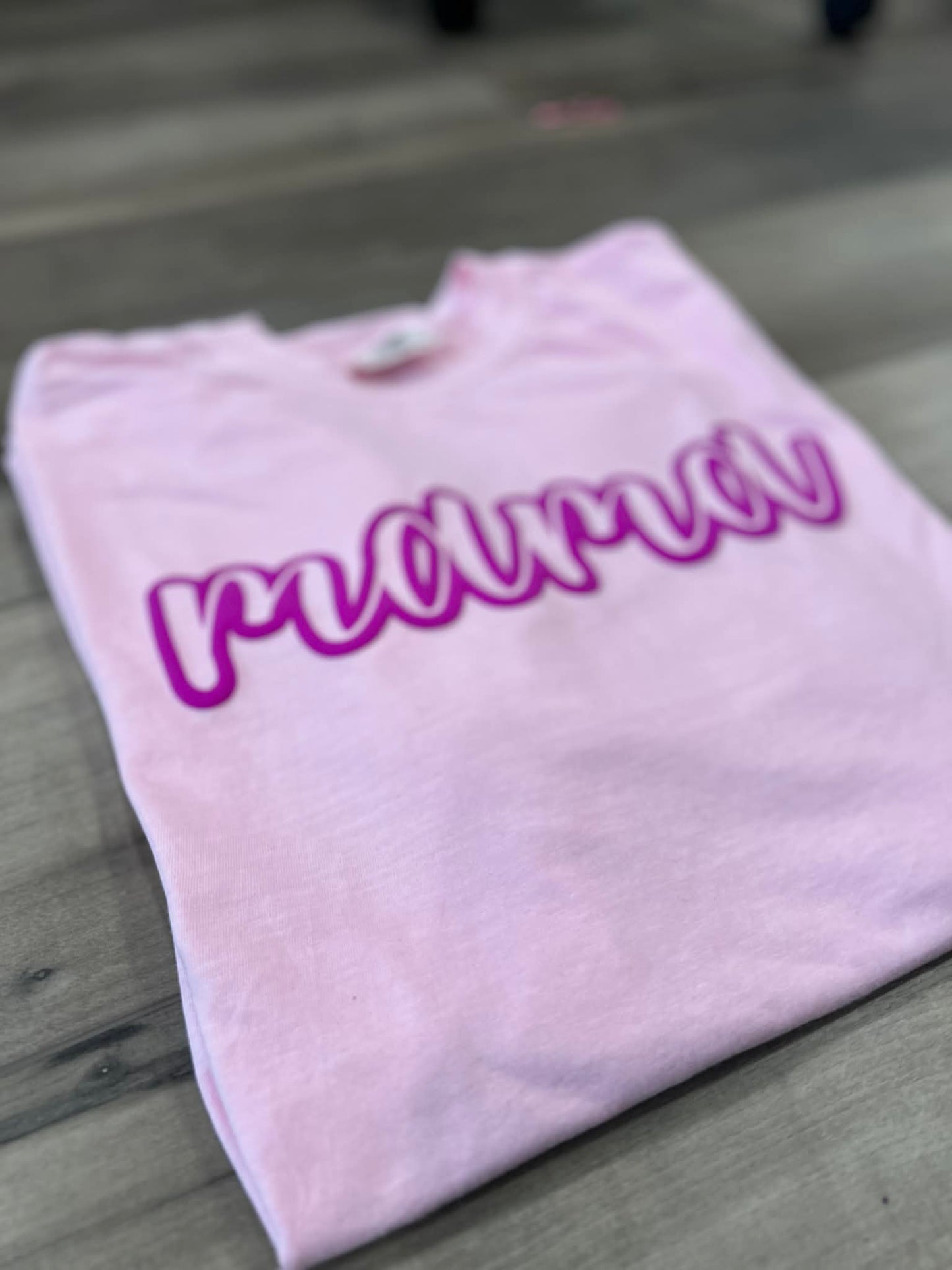 Mama Outline Puff Print Top