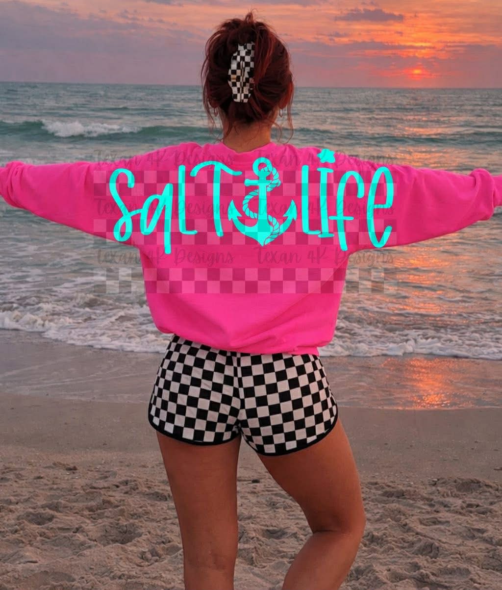 S_lt Life Anchor Oversized Arm Print Top